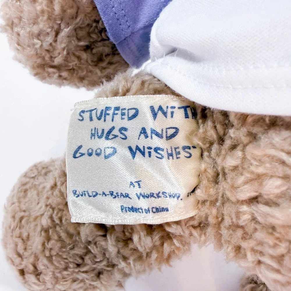 Vintage Build-A-Bear Tan Teddy Plush w/ Sparkling Princess Shirt & Bow -‎ 2002
